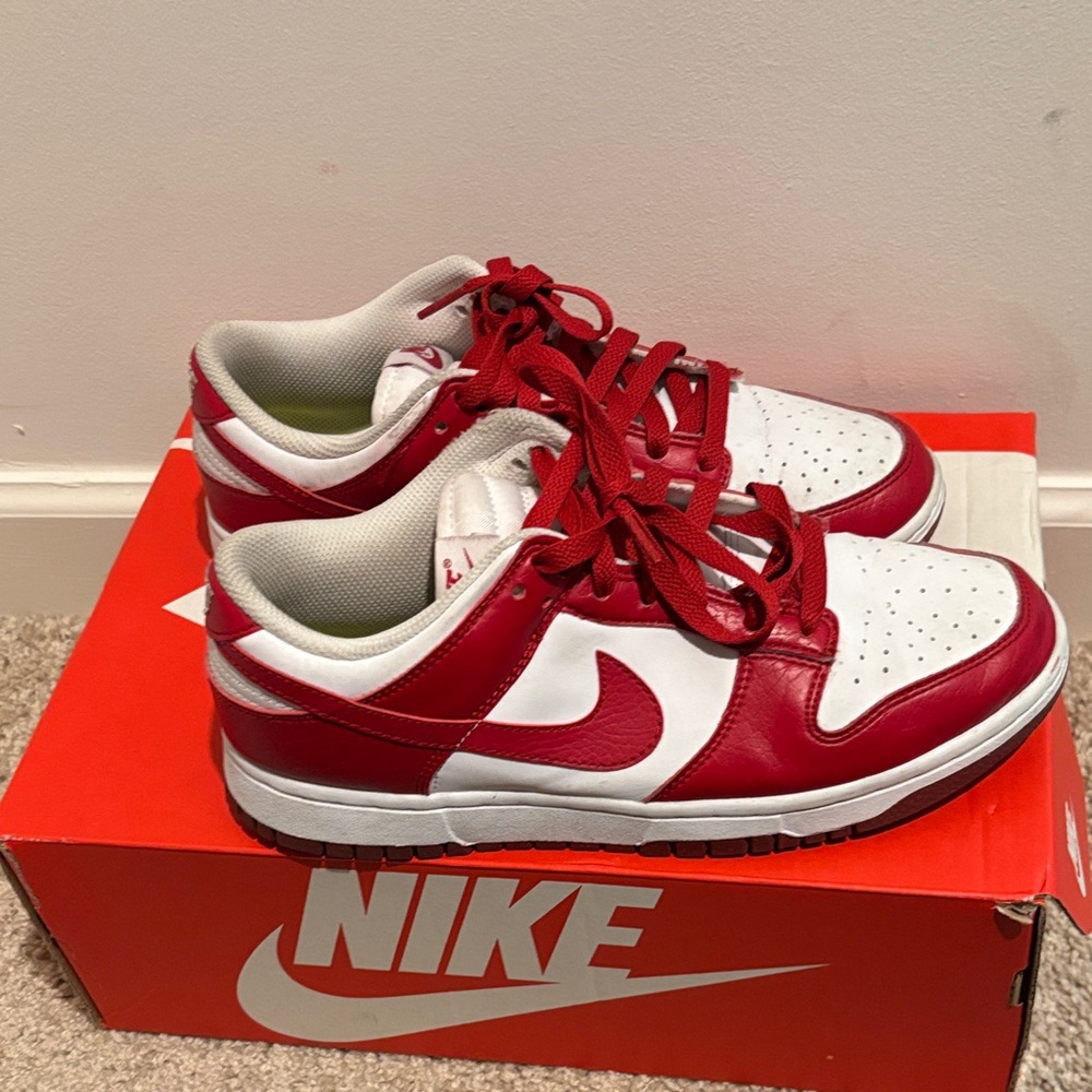 Nike Kids Red and White Sneakers